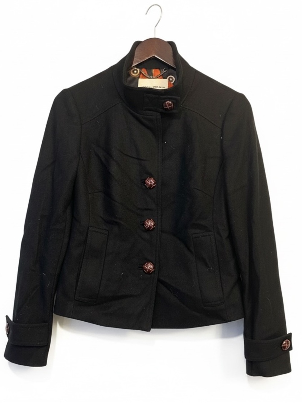 Banana Republic Cropped Wool Military Style Pea Coat/Jacket